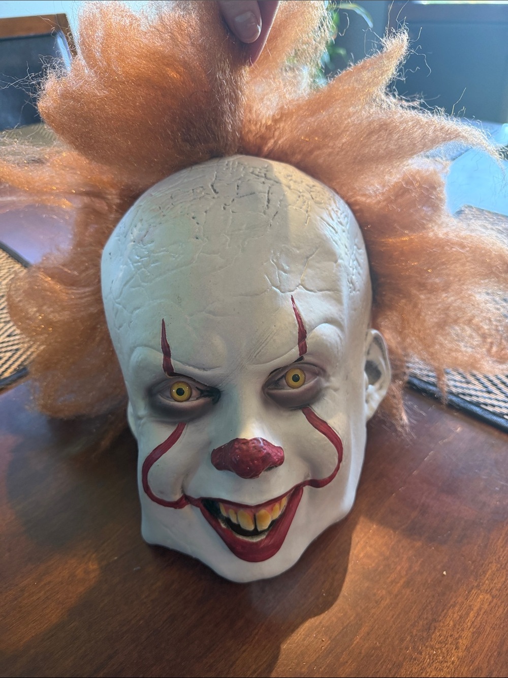 Horror Clown Decorative Mask - White and Orange
